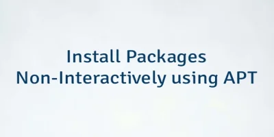 Install Packages Non-Interactively using APT