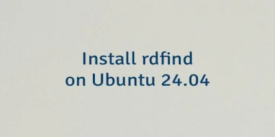 Install rdfind on Ubuntu 24.04
