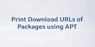 Print Download URLs of Packages using APT