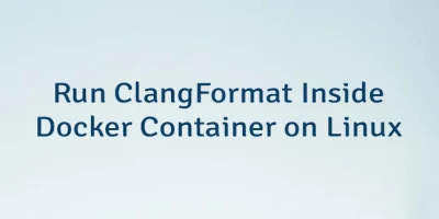 Run ClangFormat Inside Docker Container on Linux