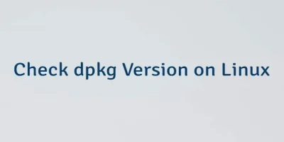 Check dpkg Version on Linux