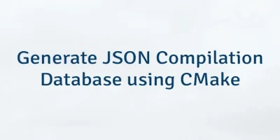 Generate JSON Compilation Database using CMake