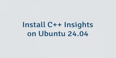 Install C++ Insights on Ubuntu 24.04