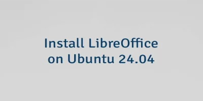 Install LibreOffice on Ubuntu 24.04