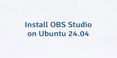 Install OBS Studio on Ubuntu 24.04