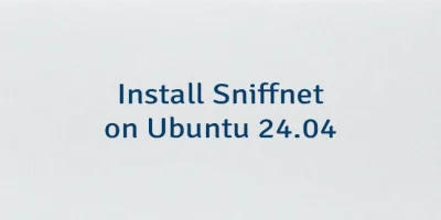 Install Sniffnet on Ubuntu 24.04