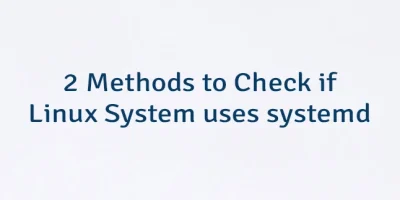 2 Methods to Check if Linux System uses systemd