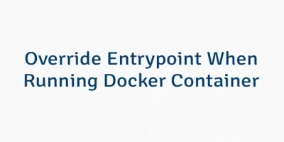Override Entrypoint When Running Docker Container