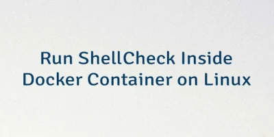 Run ShellCheck Inside Docker Container on Linux