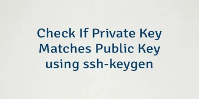 Check If Private Key Matches Public Key using ssh-keygen