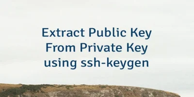 Extract Public Key From Private Key using ssh-keygen