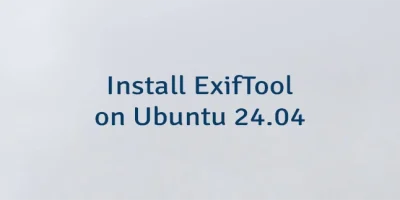 Install ExifTool on Ubuntu 24.04