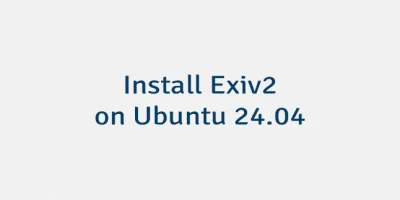 Install Exiv2 on Ubuntu 24.04