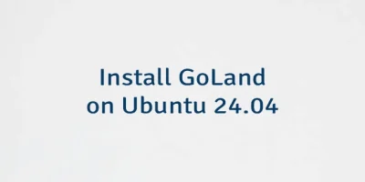 Install GoLand on Ubuntu 24.04