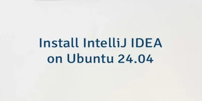 Install IntelliJ IDEA on Ubuntu 24.04