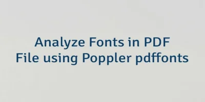 Analyze Fonts in PDF File using Poppler pdffonts