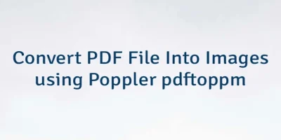 Convert PDF File Into Images using Poppler pdftoppm