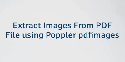 Extract Images From PDF File using Poppler pdfimages