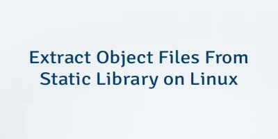Extract Object Files From Static Library on Linux