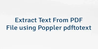 Extract Text From PDF File using Poppler pdftotext