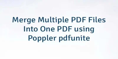 Merge Multiple PDF Files Into One PDF using Poppler pdfunite