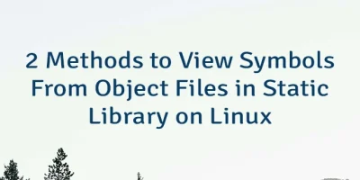 2 Methods to View Symbols From Object Files in Static Library on Linux