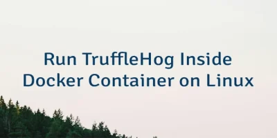 Run TruffleHog Inside Docker Container on Linux