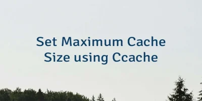 Set Maximum Cache Size using Ccache