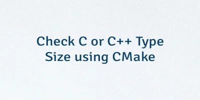 Check C or C++ Type Size using CMake