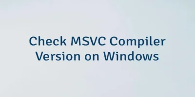Check MSVC Compiler Version on Windows