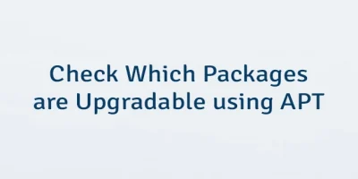 Check Which Packages are Upgradable using APT