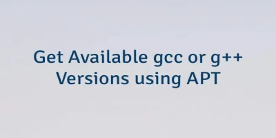 Get Available gcc or g++ Versions using APT
