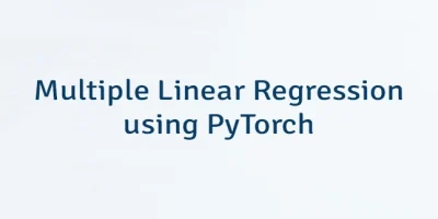 Multiple Linear Regression using PyTorch