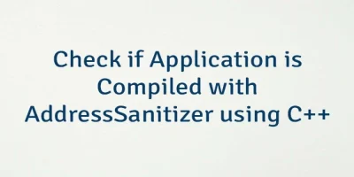 Check if Application is Compiled with AddressSanitizer using C++