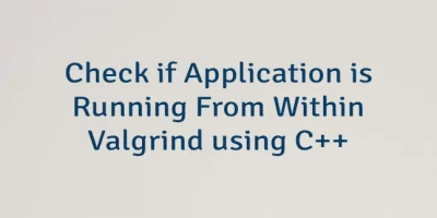 Check if Application is Running From Within Valgrind using C++