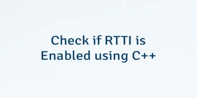 Check if RTTI is Enabled using C++