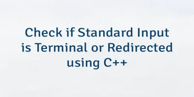 Check if Standard Input is Terminal or Redirected using C++