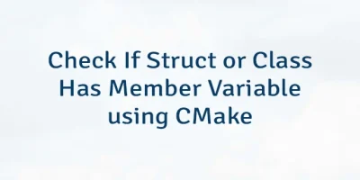 Check If Struct or Class Has Member Variable using CMake