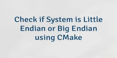Check if System is Little Endian or Big Endian using CMake