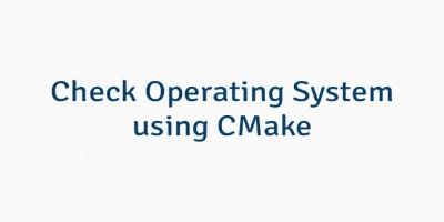 Check Operating System using CMake