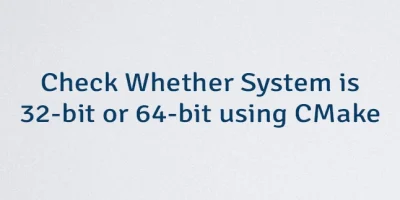 Check Whether System is 32-bit or 64-bit using CMake