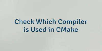 Check Which Compiler is Used in CMake