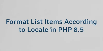 Format List Items According to Locale in PHP 8.5