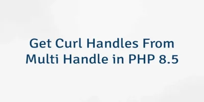 Get Curl Handles From Multi Handle in PHP 8.5