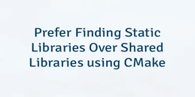 Prefer Finding Static Libraries Over Shared Libraries using CMake