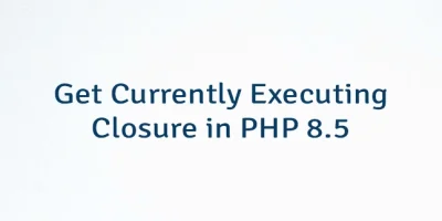 Get Currently Executing Closure in PHP 8.5