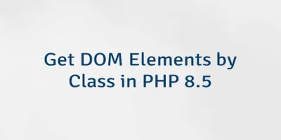 Get DOM Elements by Class in PHP 8.5