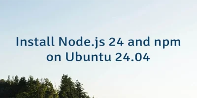 Install Node.js 24 and npm on Ubuntu 24.04