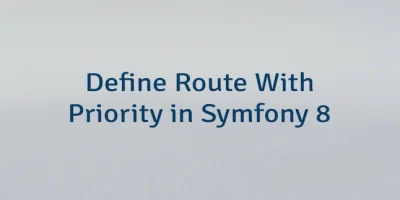 Define Route With Priority in Symfony 8