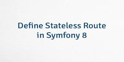 Define Stateless Route in Symfony 8